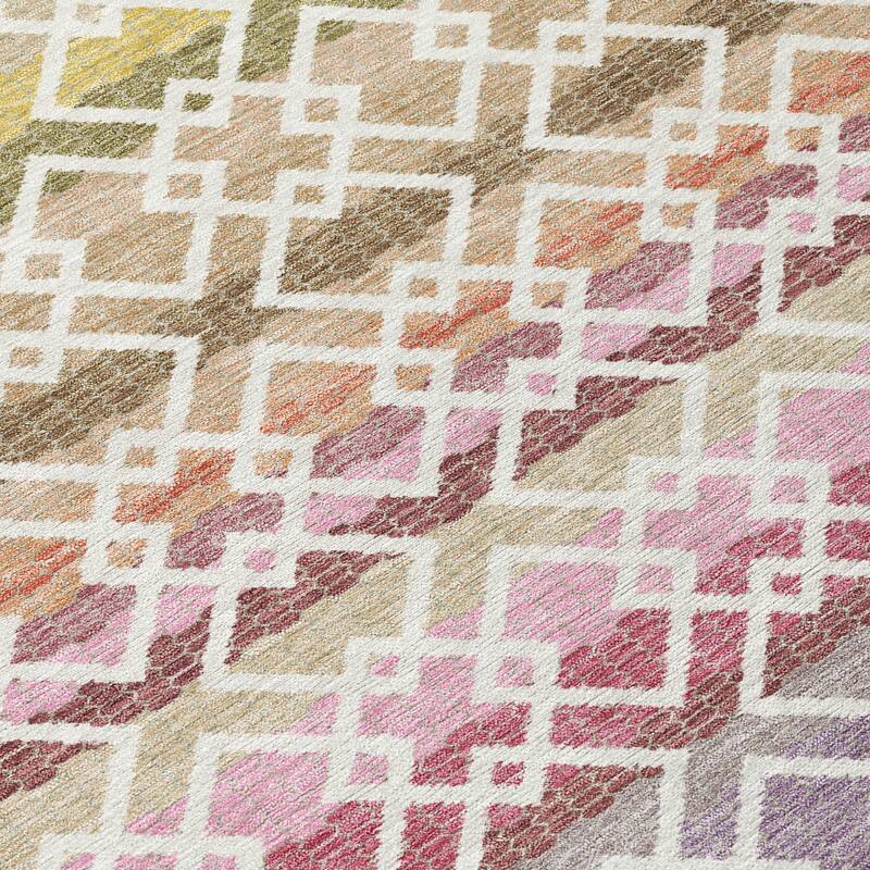 Machine Washable Indoor/ Outdoor Cabo Stripe Chantille Rug