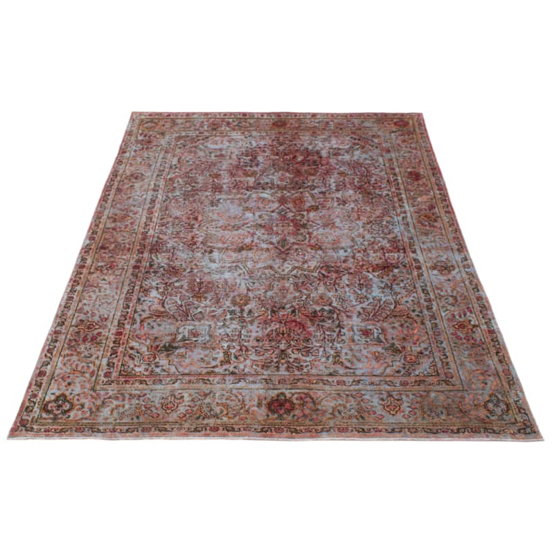 ECARPETGALLERY Hand-knotted Color Transition Denim Blue Wool Rug - 6'9 x 9'10