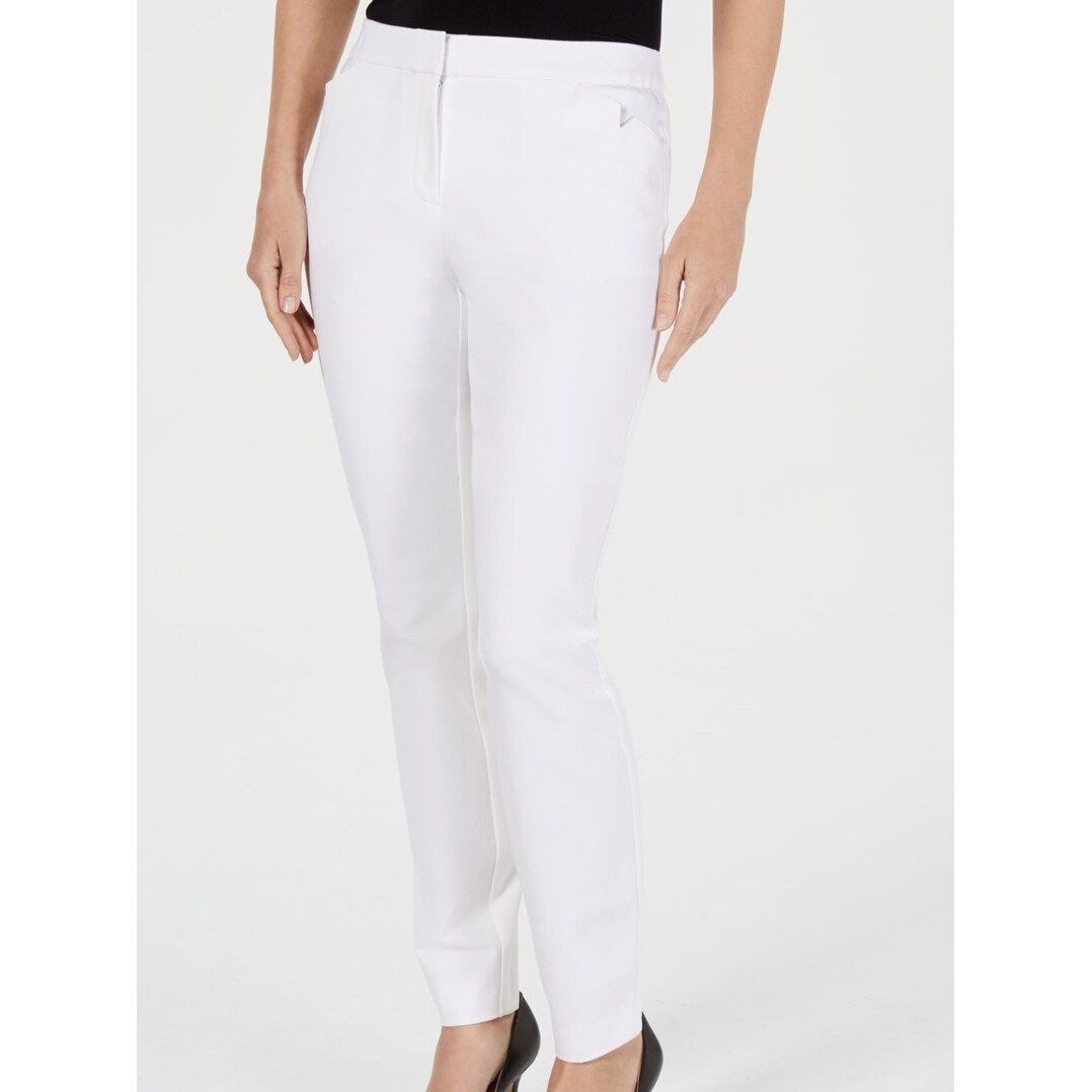 white skinny leg pants