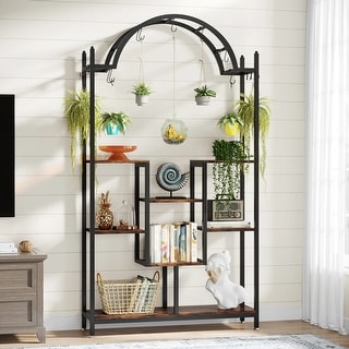 Large Metal Flower Racks Heavy Duty Large Metal Plant Stand Flower Rack with Arched Top - 75