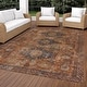 preview thumbnail 42 of 101, Machine Washable Indoor/ Outdoor Global Inver Chantille Rug Rust - 10' x 14'