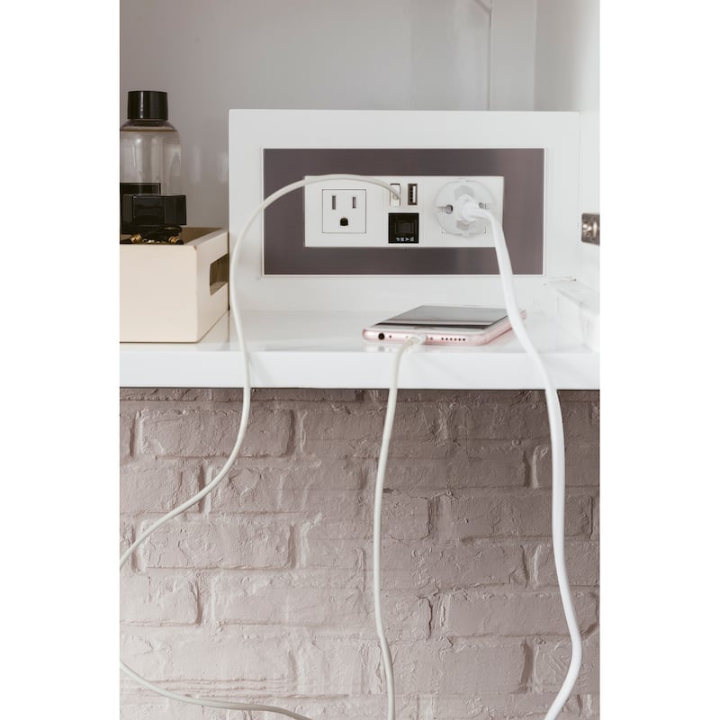 James Martin Vanities Mercer Island 59" Double Vanity, Glossy White with Brushed Nickel Hardware