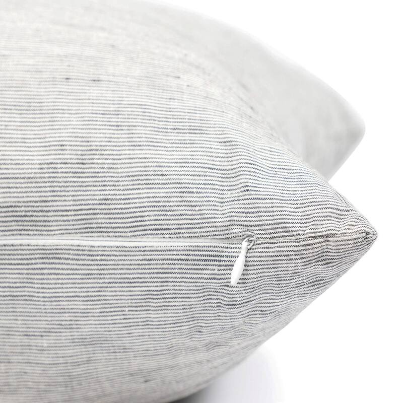 French Linen Pillow with Removable Sham by BOKSER HOME