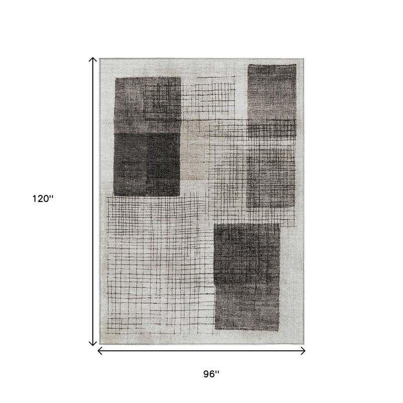HomeRoots Geometric Transitional Rectangle Outdoor Rug
