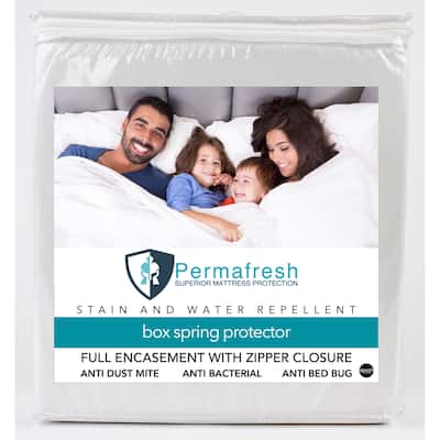 Performance Textiles Antimicrobial Box Spring Protector - White