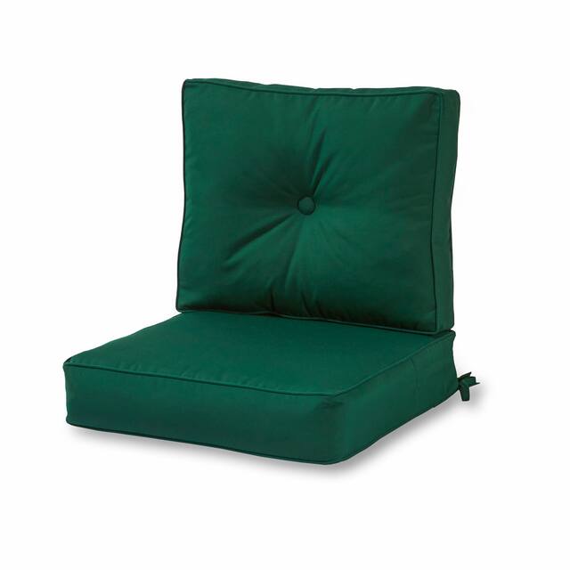 Deltaville Sunbrella Deep Seat Outdoor Cushion Set by Havenside Home - Forest green