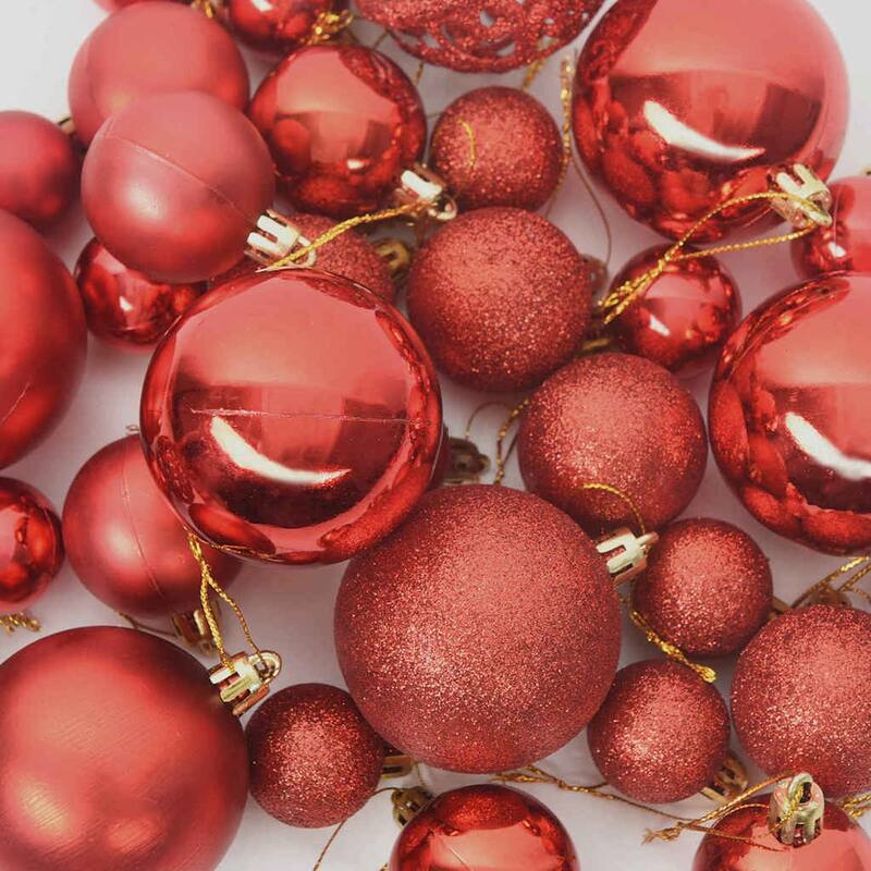 vidaXL Artificial Christmas Tree LED&Ball Set&Flocked Snow Decoration PVC&PE