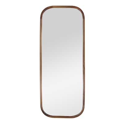 Linden Mango Wood Wall Mirror, Medium Brown