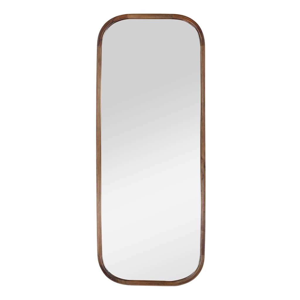 Linden Mango Wood Wall Mirror, Medium Brown