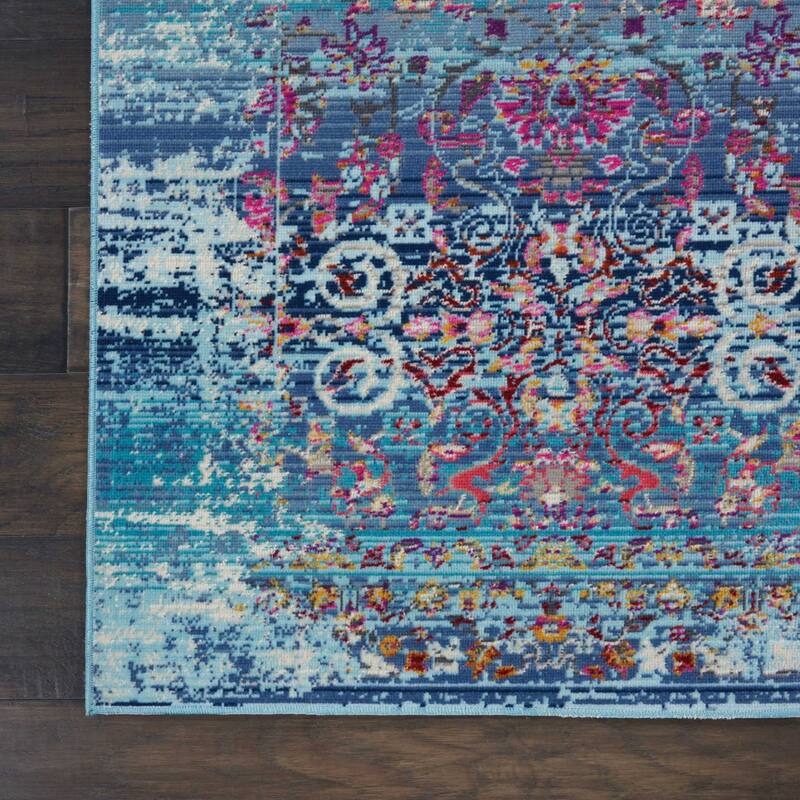 HomeRootsFloral Transitional Runner Area Rug - 96' X '28' X '0.5