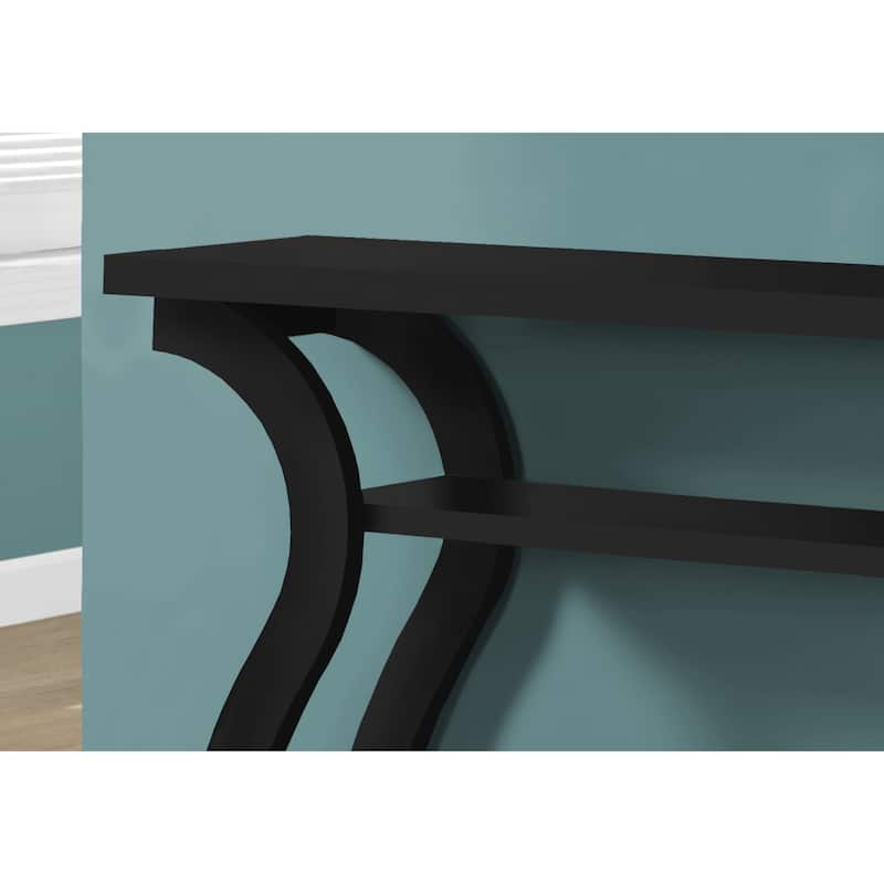 47-Inch Contemporary Console Table with Floor Shelf Durable Wood Stylish Storage for Living Room - 47.25”L x 11.5”W x 32”H