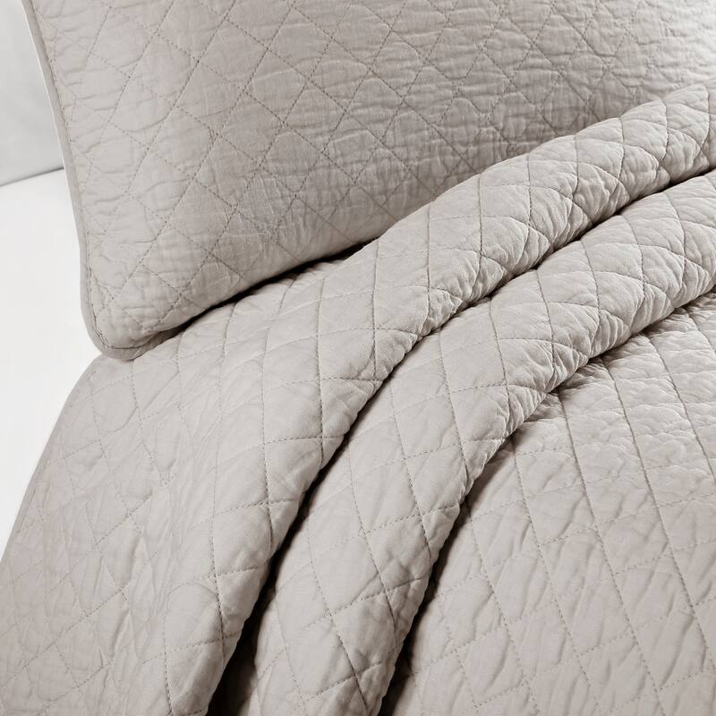 Copper Grove Balm Diamond Oversized Cotton 3-piece Quilt Set