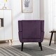 preview thumbnail 6 of 12, Modern Lounge Armchair, Velvet Single Sofa Chair, Club Comfy Guest Chair, Vanity Tufted Accent Chair, Lavender Purple