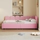 preview thumbnail 11 of 52, Upholstered Daybed with 2 Drawers and Headboard, Velvet Bed with Storage