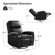preview thumbnail 66 of 111, Fiacro 30.31" Genuine Leather Wingback Swivel Rocker Recliner with Nailhead Trim