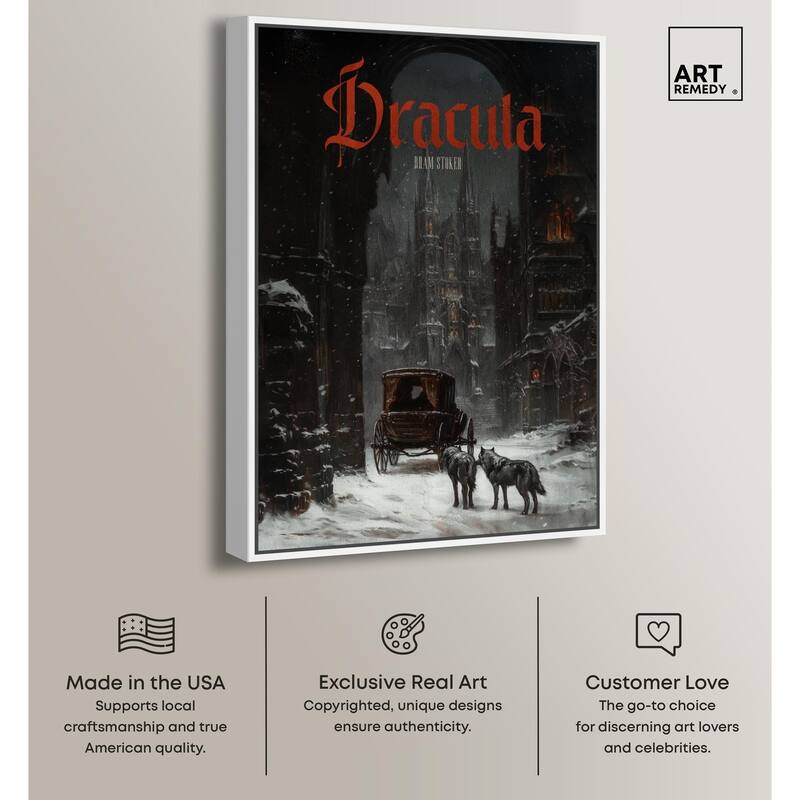 Dracula Gothic Cover Canvas by Art Remedy