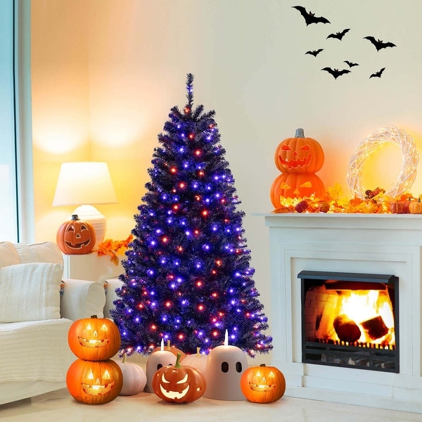 Costway 6/7/8 FT Halloween Tree Artificial Decoration Tree with