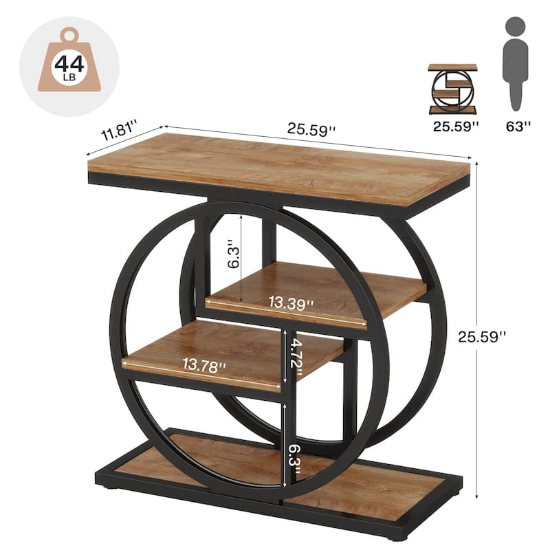4-tier Narrow Side End Table for Living Room Bedroom