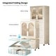preview thumbnail 2 of 12, 25.59" Side Wide Folding Wardrobe, 25.59"×15.75"×70.87", with Magnetic Door, Plastic Storage Cabinet with Wheels
