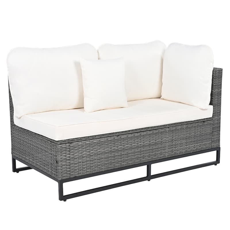 7 Pieces Large Size Outdoor Wicker Sofa Set