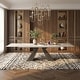 preview thumbnail 3 of 56, 110.24" Extendable Rectangular Sintered Stone Double Pedestal Dining Table Seat 8-12