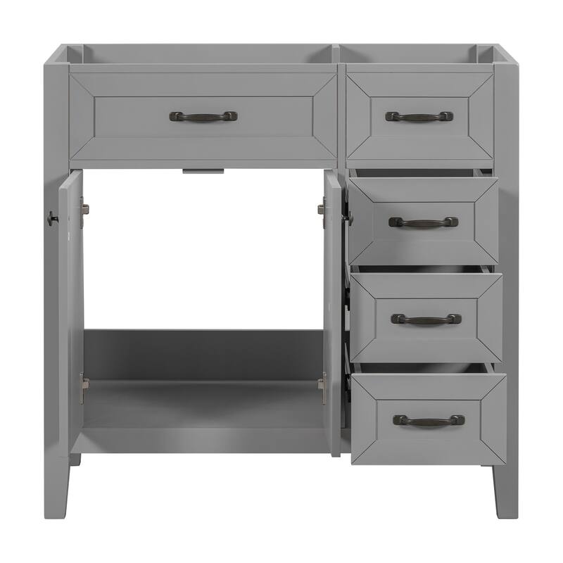 GDFStudio - Nathaniel Brooks 36-Inch Freestanding Bathroom Vanity Cabinet Base