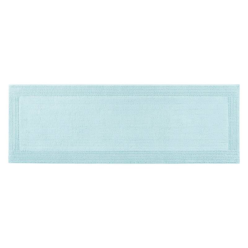1 PCS 17x24" Cotton Tufted 3000 GSM Reversible Bath Rug Blue