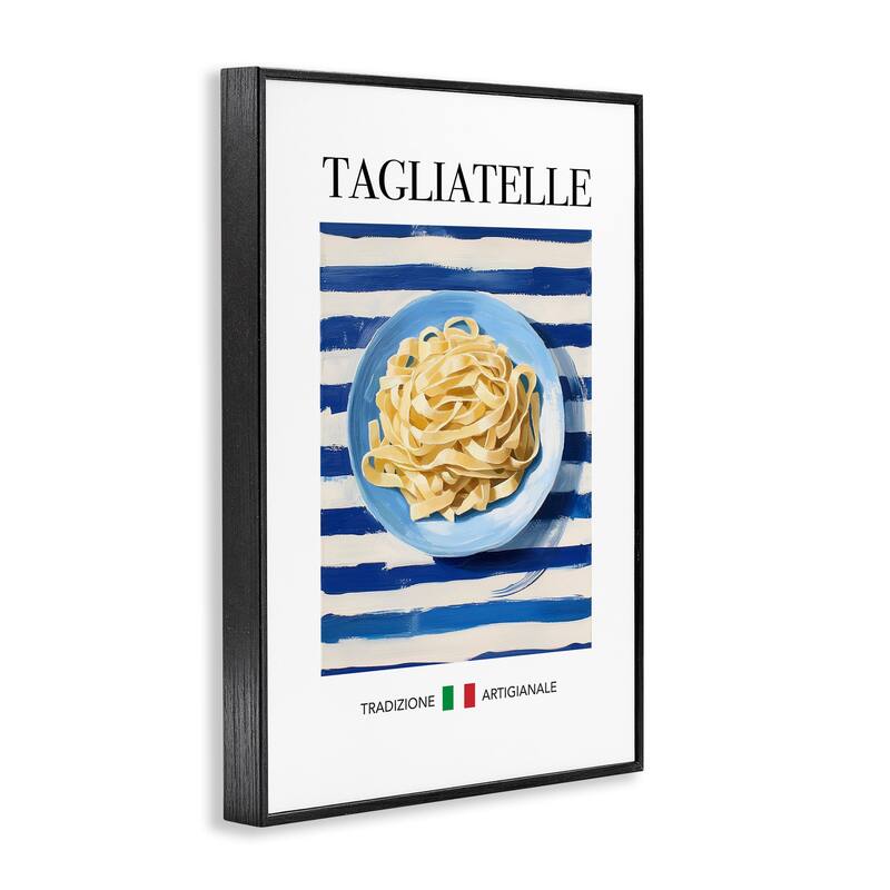 Stupell Traditional Tagliatelle Pasta Framed Giclee Art Design By Andreas Magnusson