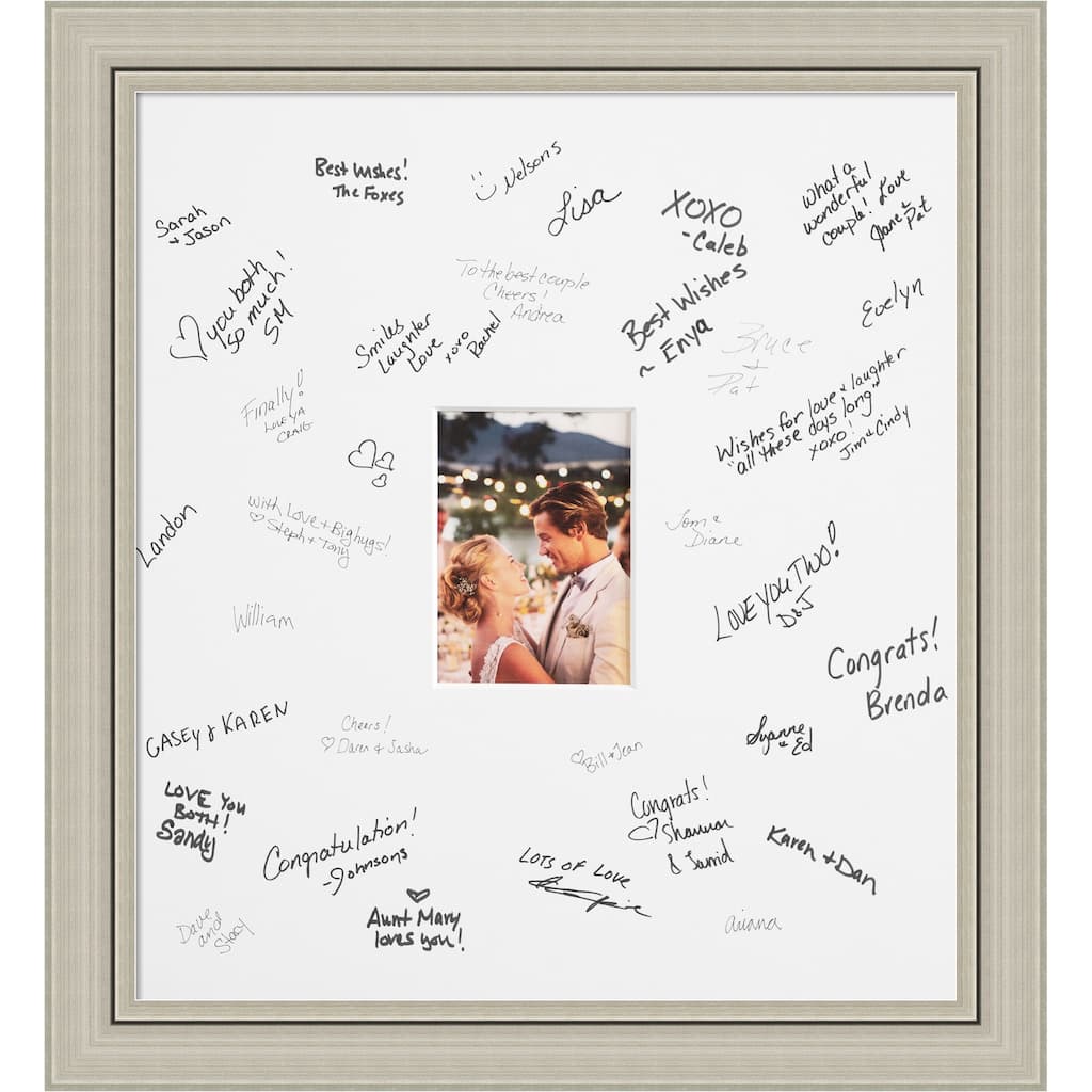 Romano Signature Mat Picture Frame - Autograph Photo Frame Guest Book Alternative for Weddings, Graduations, or Retirement