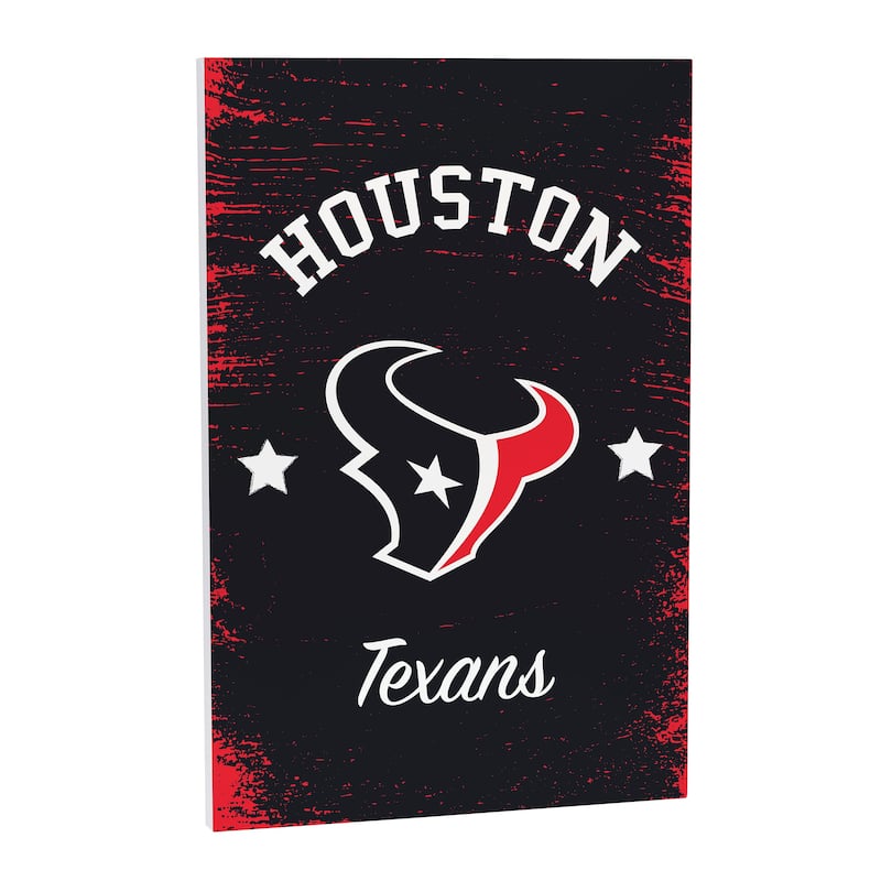 Houston Texans Wooden Door Decor Wall Sign - Multi-Color - 16 x 24