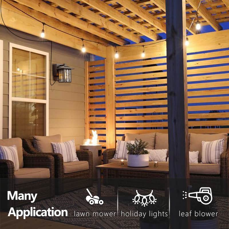 Bronze outdoor wall light with GFCI outlet