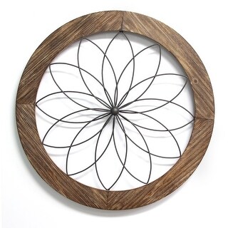 Shop Round Wood And Metal Medallion Wall Decor Free Shipping