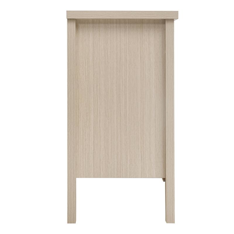 2-Door Carved Storage Cabinet with Adjustable shelf, Accent Furniture for Living Room, Hallway, Kitchen