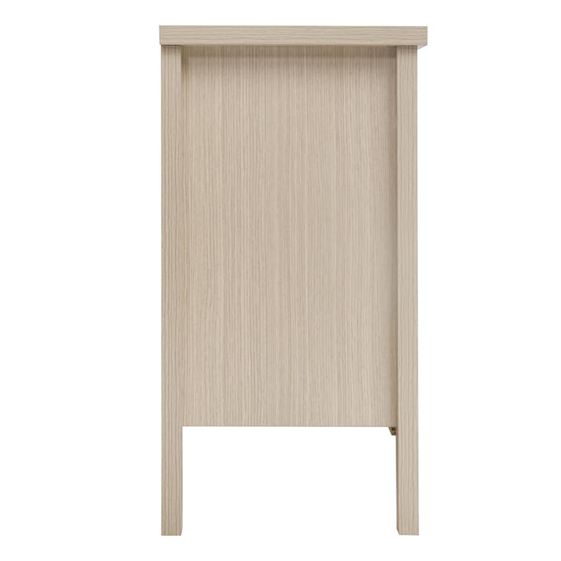 Roomfitters 2-Door Accent Storage Cabinet, Modern Carved Buffet Sideboard with Adjustable Shelf