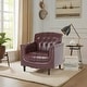 preview thumbnail 30 of 72, Tufted Accent Chair Vegan Leather Armchair for Living Room