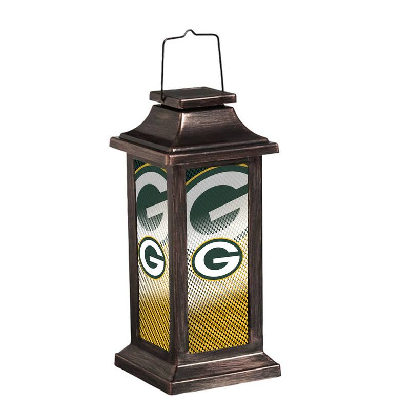 Green Bay Packers 10 in. Indoor/Outdoor Solar LED Garden Lantern