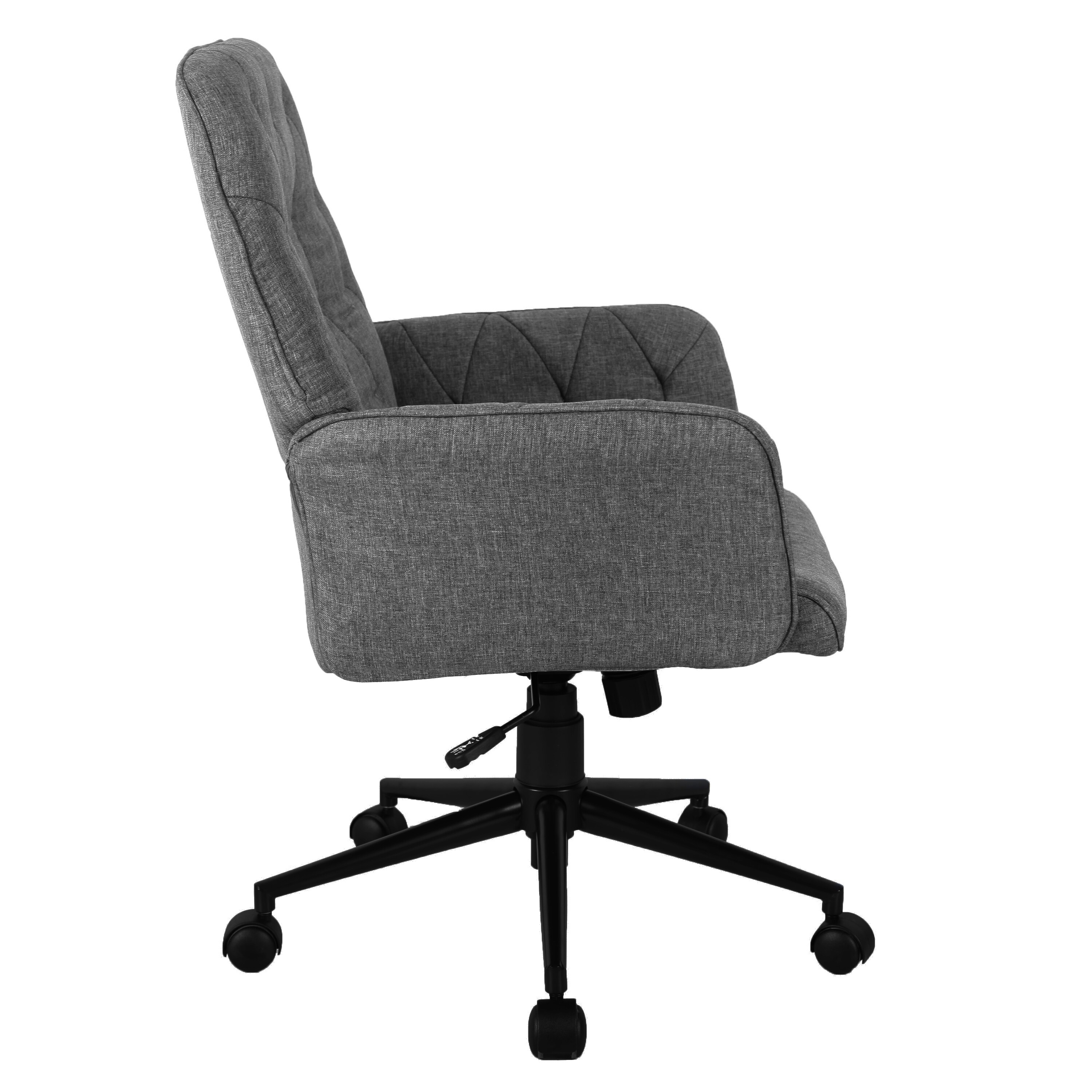 Home button back fabric online office chair