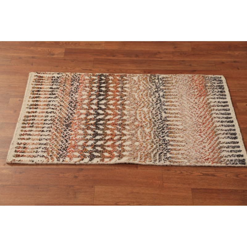 Moroccan Indian Accent Rug Handmade Wool Carpet - 2'0"x 3'0"