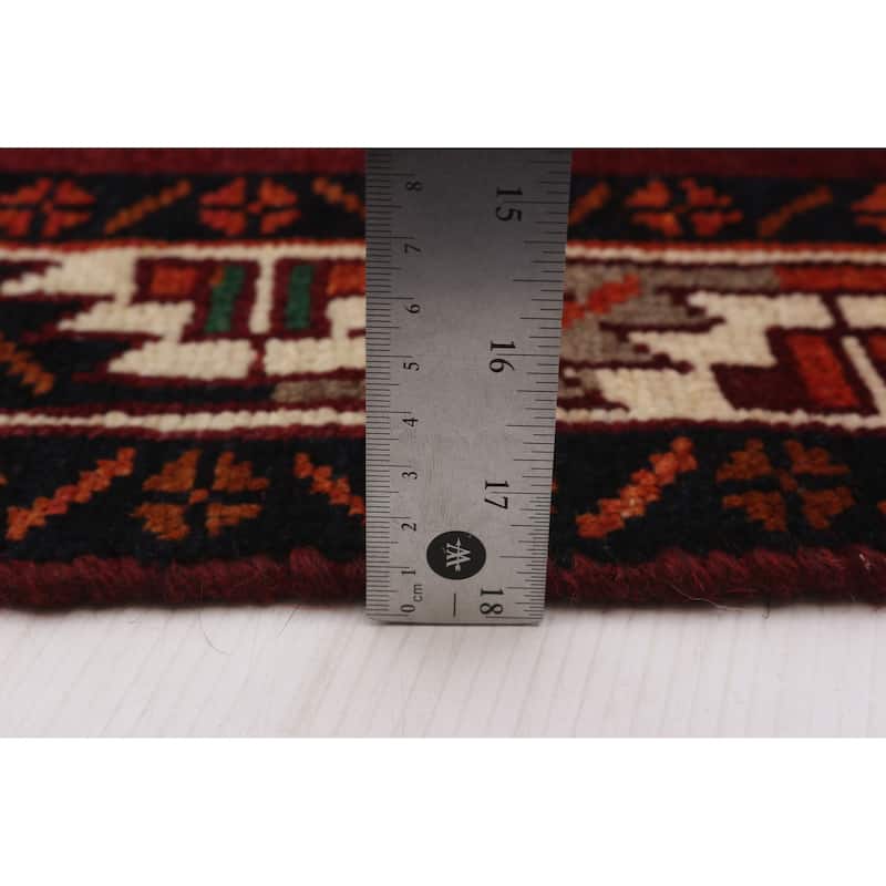 ECARPETGALLERY Hand-knotted Melis Vintage Burgundy Wool Rug - 4'10 x 7'6