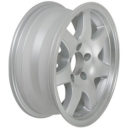 Aluminum Trailer Rim 15X6 Wheel 7 Spoke 5 on 4.5 Center Cap /& Lugnuts