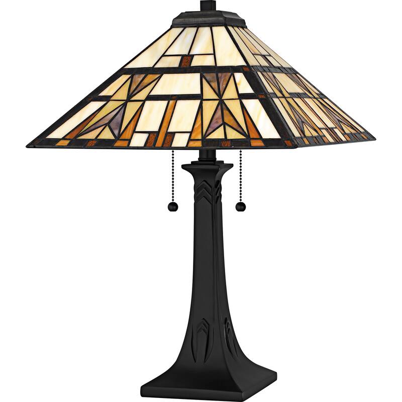 Kaylor 2-Light Matte Black Table Lamp