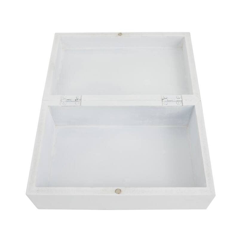 CosmoLiving by Cosmopolitan Wood Contemporary Boxes Wood 4 x 10 x 6 - S/2 10", 8"W