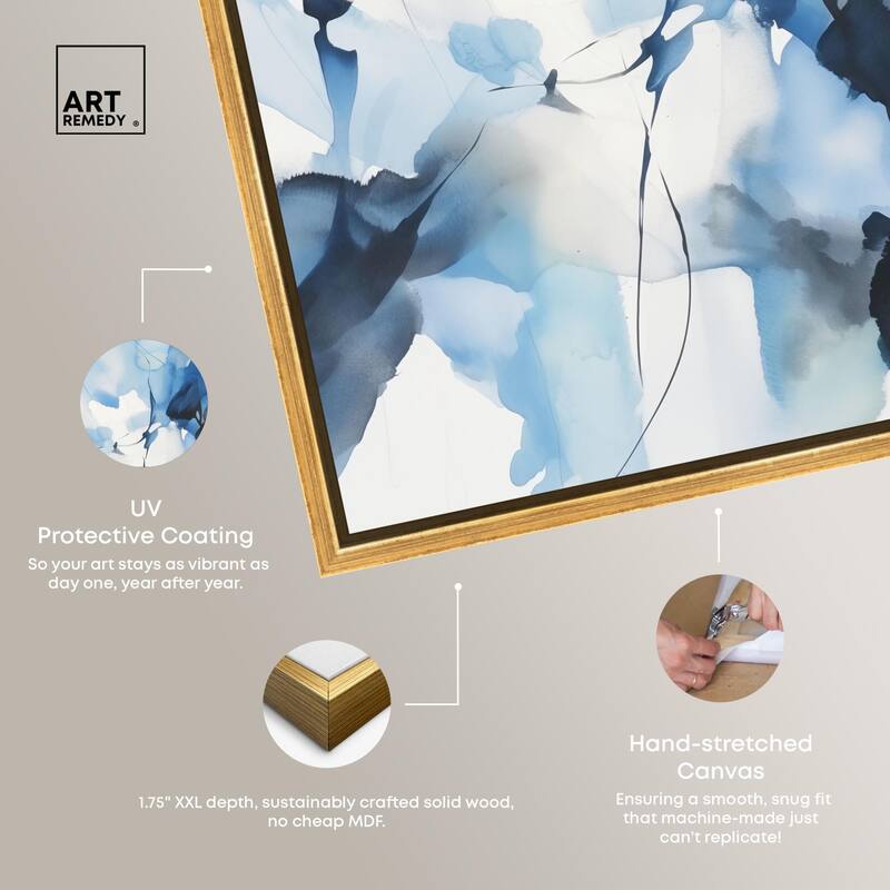 Fleur Bleue II Canvas by Art Remedy