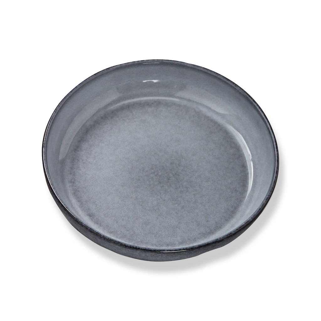 Logan Dinner Serving Bowl Stoneware Dishwasher Safe Light Blue, 9 inch, 41 oz, Set 4