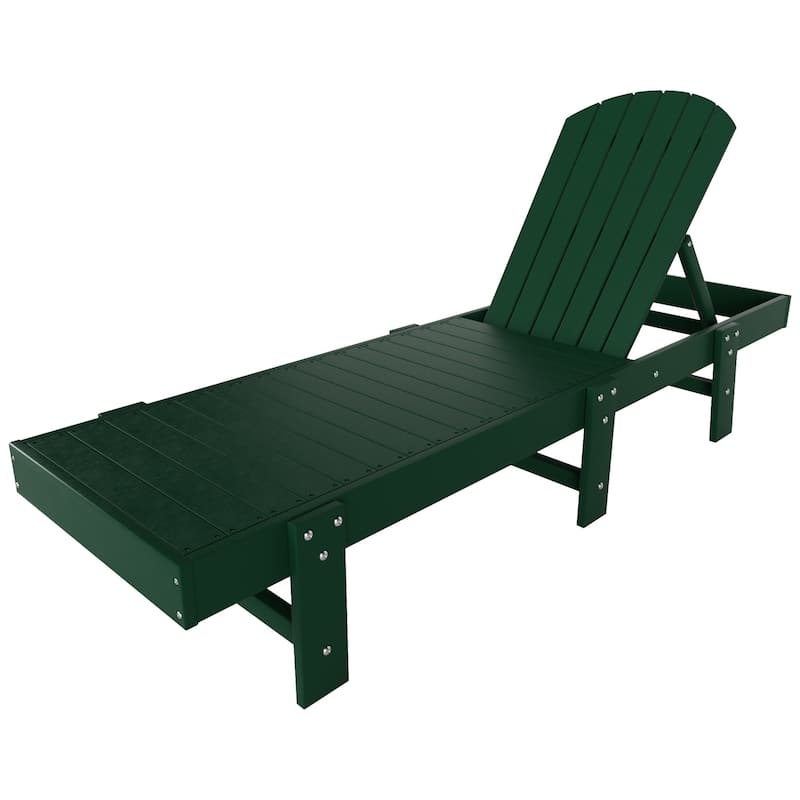 Polytrends Altura Armless Poly Eco-Friendly All Weather Reclining Chaise Lounge