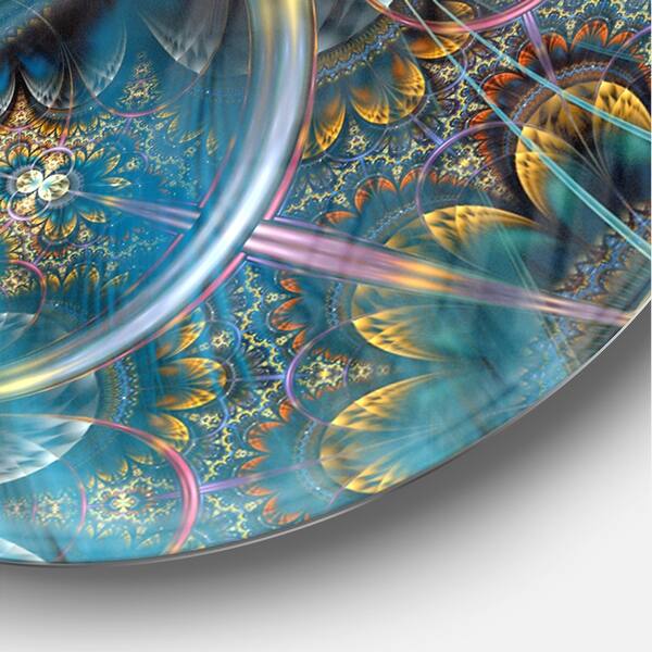 Clock Teal and Taupe Fractal Geometry Blue Wall Clock Trippy Golden Spiral Analog Clock Fractal Math Design 3 Frame Options