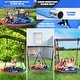 preview thumbnail 8 of 6, 60" Large Saucer Tree Swing for Kids Adults 900D Oxford Waterproof with 2pcs Hanging Straps-Rainbow