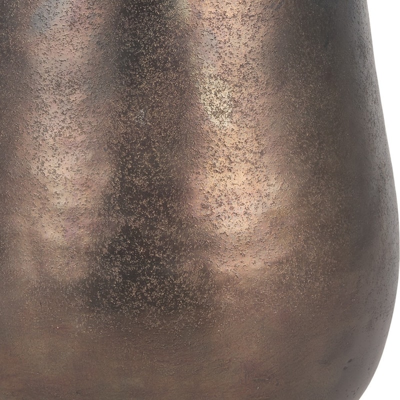 9" Antiqued Brass Aluminum Table Vase - 9.00