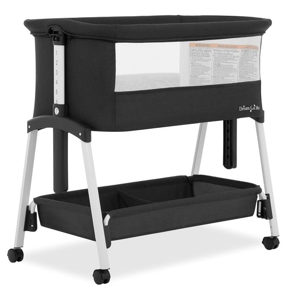 slide 2 of 12, Dream On Me Calypso Portable Bassinet with Wheels Black