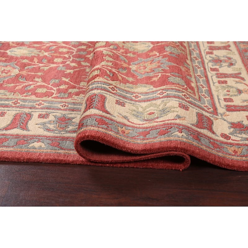 Vegetable Dye Nepalese Oriental Area Rug Hand-knotted Wool Carpet - 6'1" x 9'4"